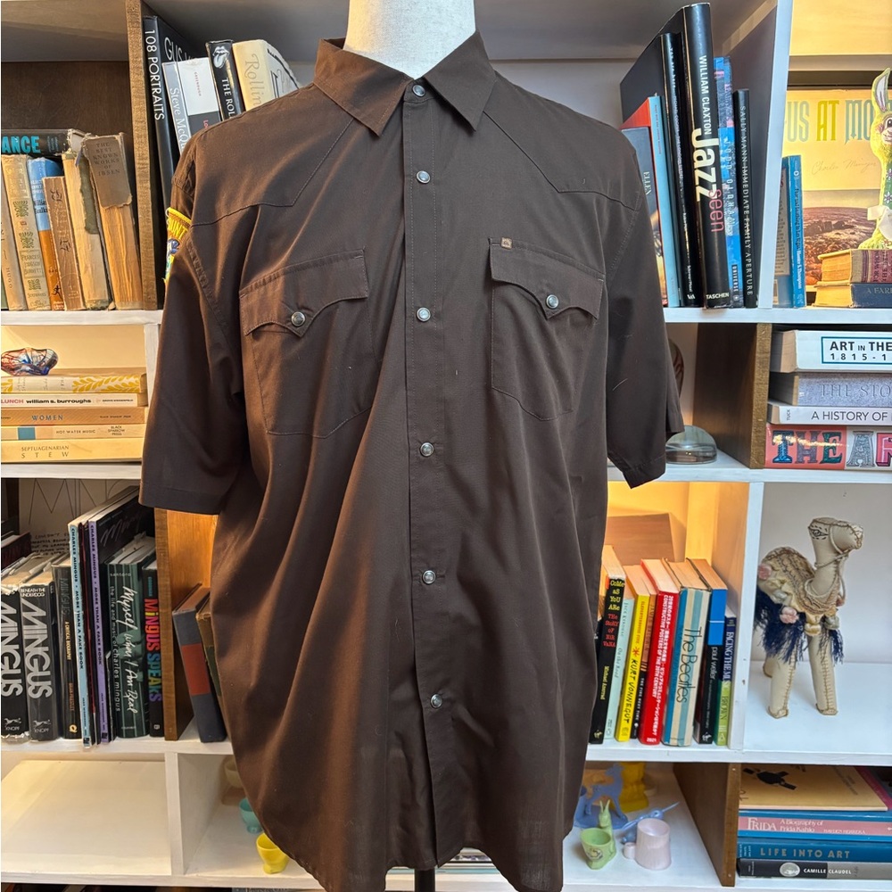 Quiksilver Dark Brown Casual Button Down Shirt